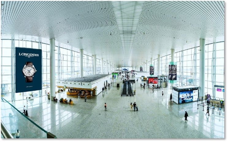 T2 Domestic and International Departure and Arrival Mixed-Flow Zone Digital Billboard
