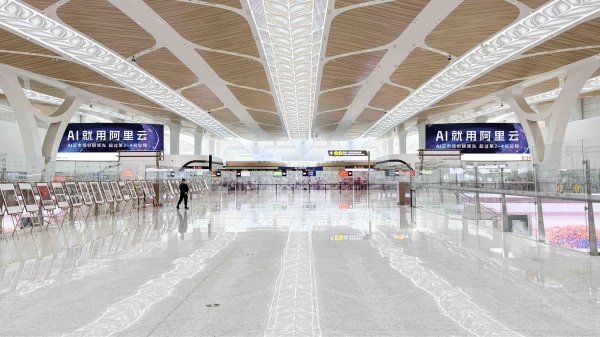 T3 International Departure Security Check Overhead Lightbox Package