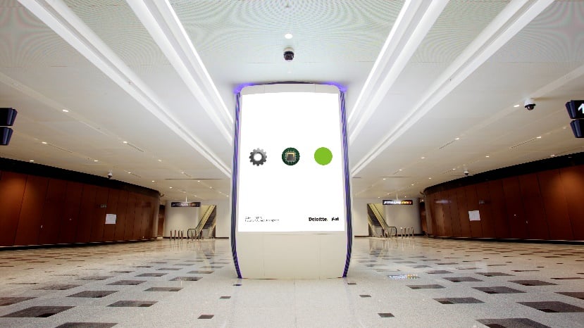 Domestic Departure B1 Security Check Area Pillar Lightbox Package