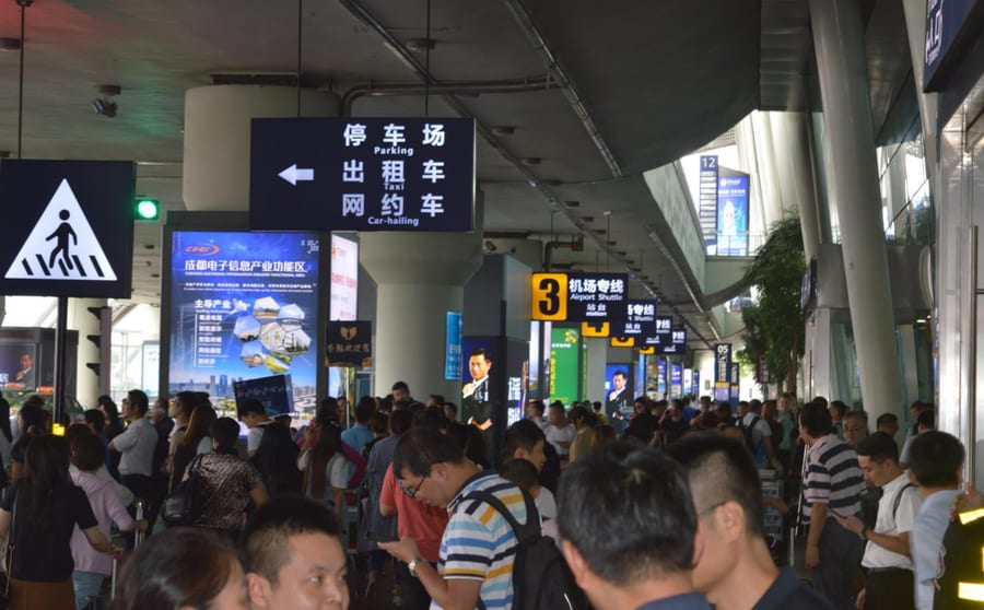 T2 Domestic Arrival Exit Pillar