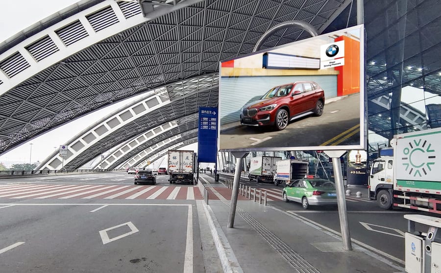 T2 Domestic Departure Curb Digital Billboard