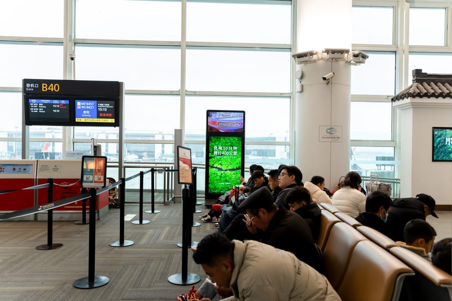 T3 Domestic Departure Boarding Hall LCD Network