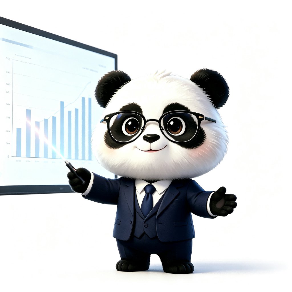 Professional panda mascot ready to help