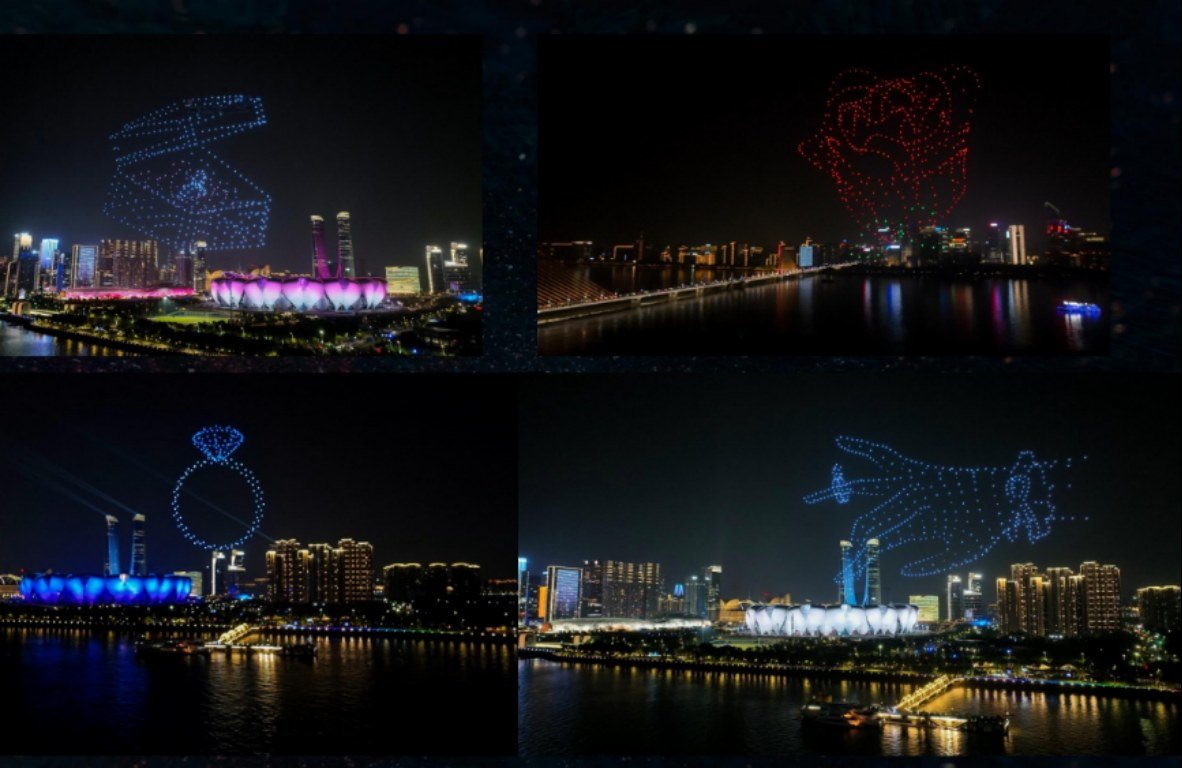 Hangzhou Xizilou Cruise Restaurant Drone Show
